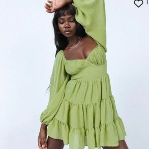 Princess Polly green long sleeve dress